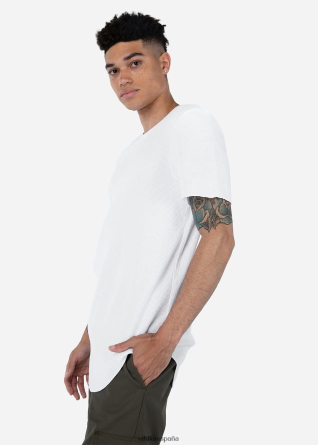 ropa hombres Ethika la camiseta térmica - blanca FD68J569