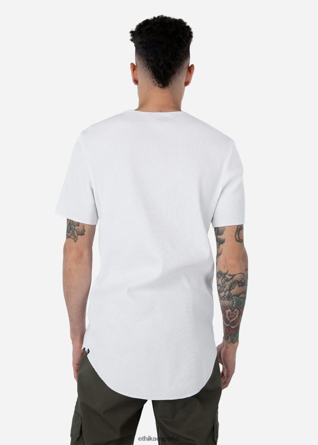 ropa hombres Ethika la camiseta térmica - blanca FD68J569