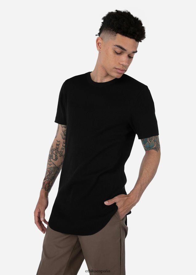 ropa hombres Ethika la camiseta térmica - negro FD68J567