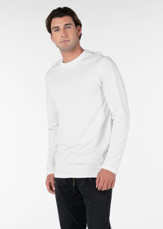 ropa hombres Ethika manga larga - camiseta modal ajustada y ajustada - blanco FD68J586