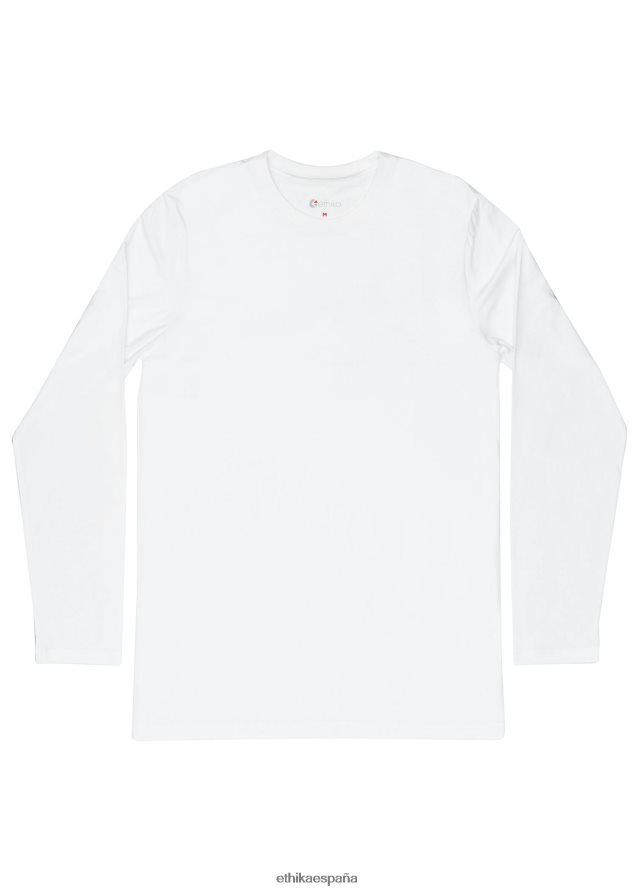 ropa hombres Ethika manga larga - camiseta modal ajustada y ajustada - blanco FD68J586