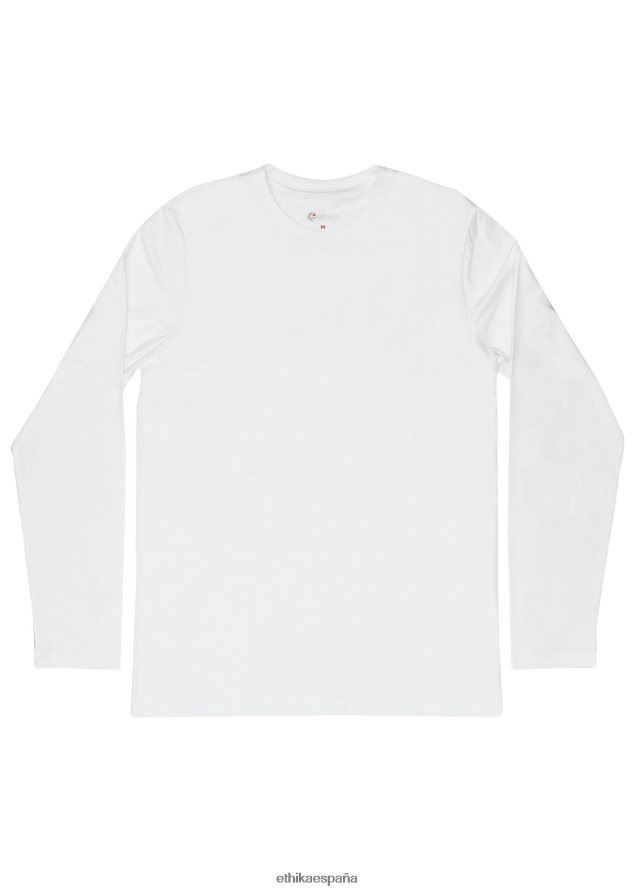 ropa hombres Ethika manga larga - camiseta modal de ajuste clásico - blanco FD68J588