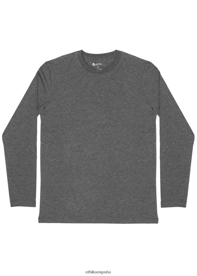 ropa hombres Ethika manga larga - camiseta modal de ajuste clásico - jaspeado FD68J587