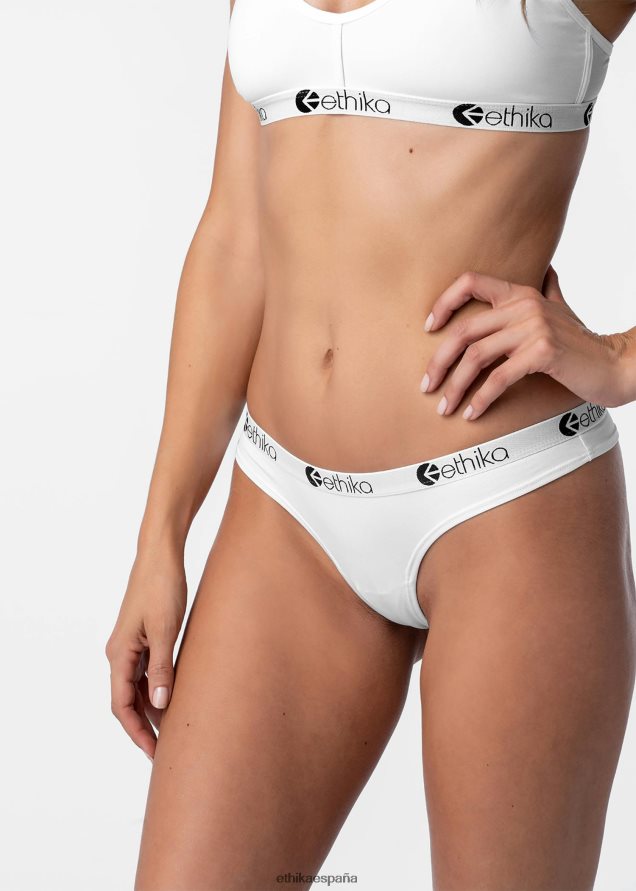 ropa mujer Ethika tanga modal - blanco liso FD68J992