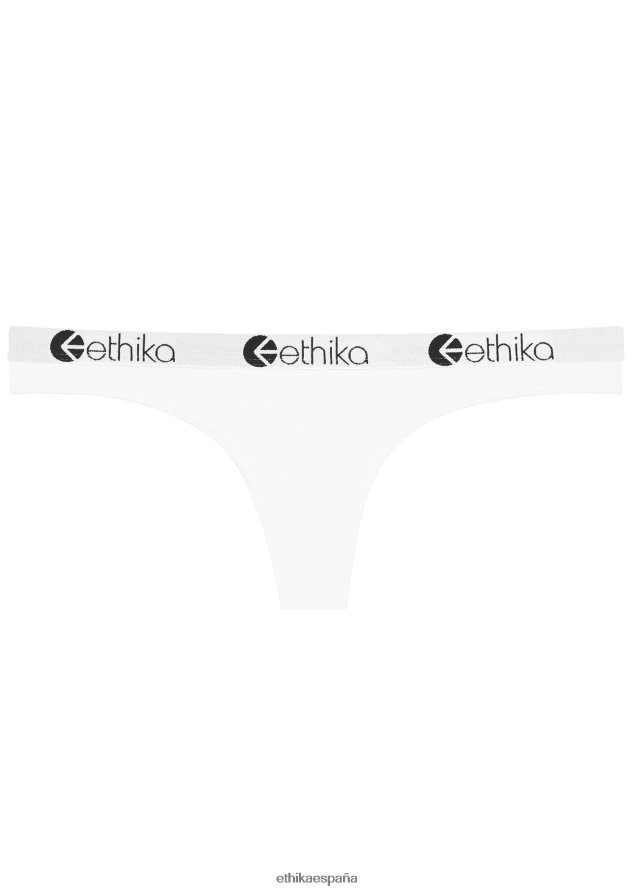 ropa mujer Ethika tanga modal - blanco liso FD68J992
