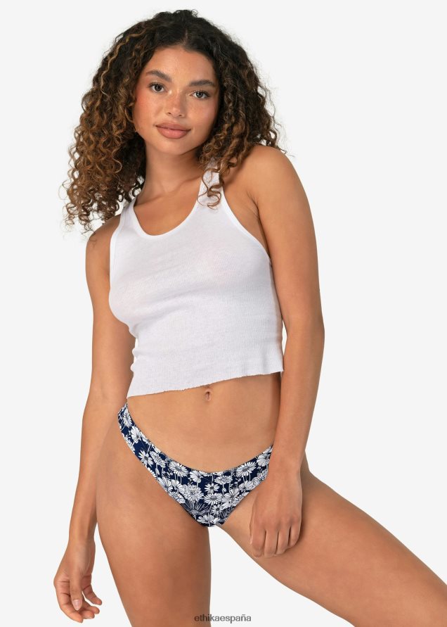 ropa mujer Ethika tanga sin costuras tanga sin costuras- margarita azul FD68J1002