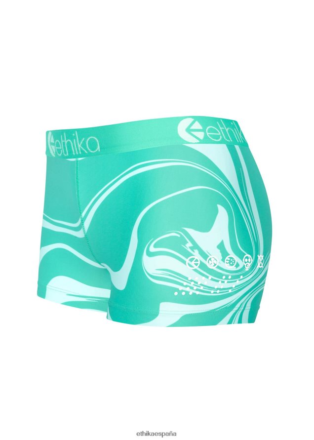 ropa mujer Ethika rendimiento básico bajo cero - urdimbre verde azulado FD68J1058