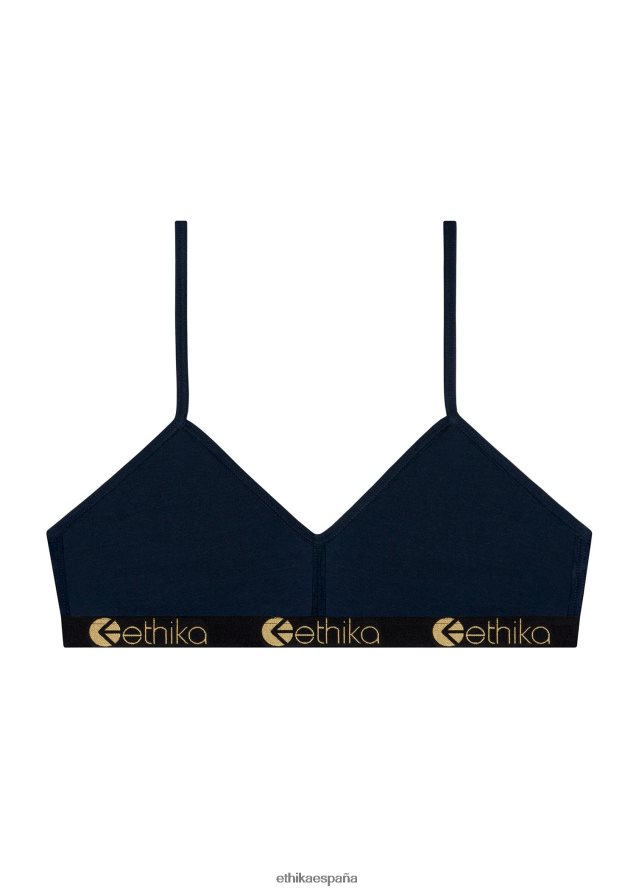 ropa mujer Ethika sujetador bralette modal - lurex dorado marino FD68J1278