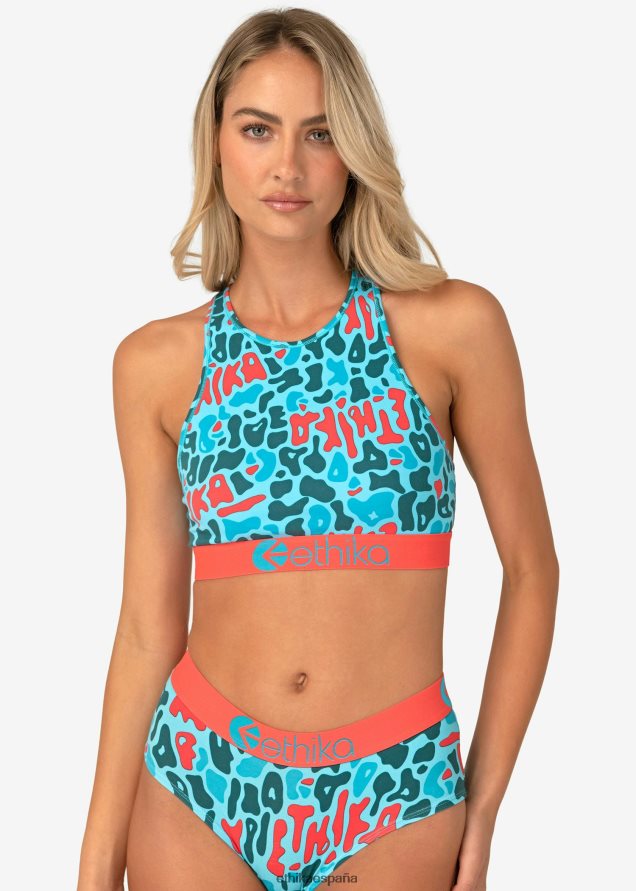 ropa mujer Ethika sujetador de cuello alto electric apex FD68J1220