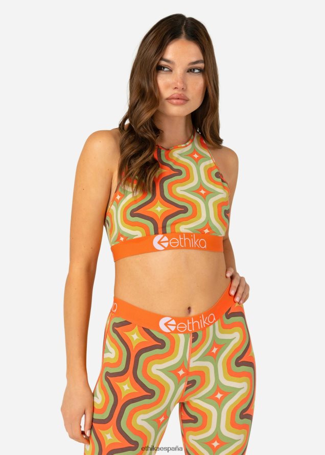 ropa mujer Ethika sujetador de cuello alto fuera de la vista FD68J1214