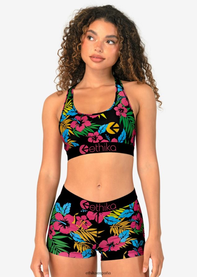 ropa mujer Ethika sujetador deportivo camuflaje hawaiano FD68J1120