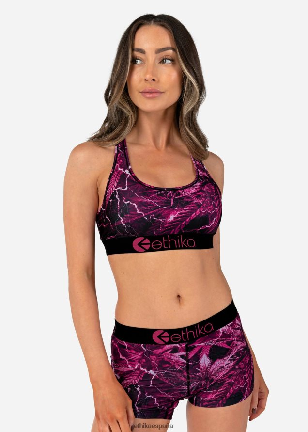 ropa mujer Ethika sujetador deportivo electric love - s-bra FD68J1343