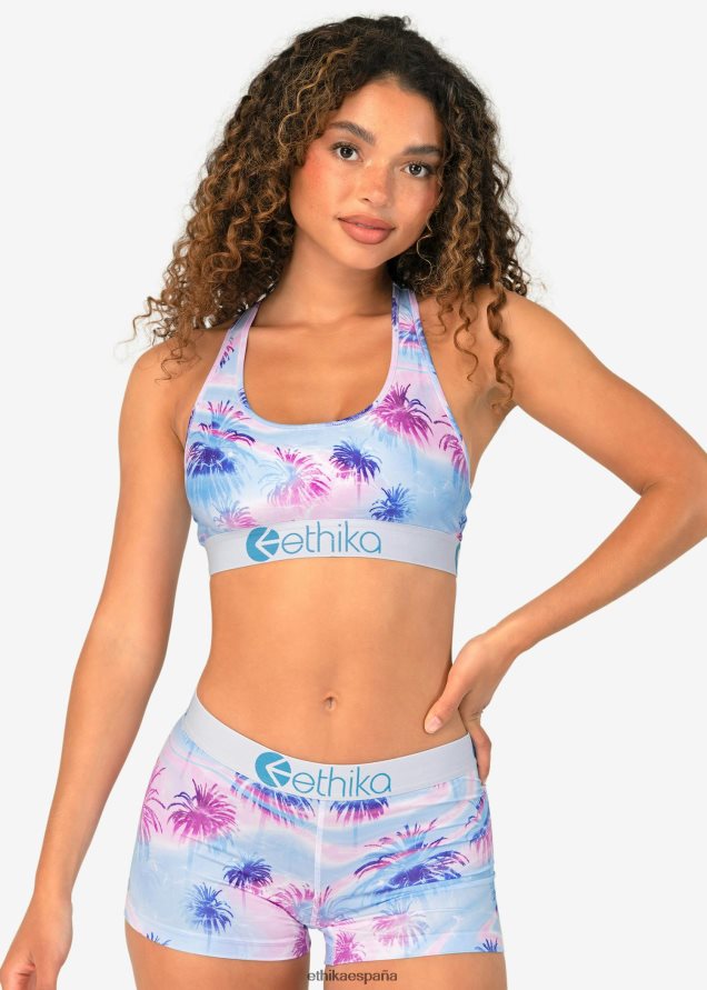 ropa mujer Ethika sujetador deportivo palmas ácidas FD68J1127