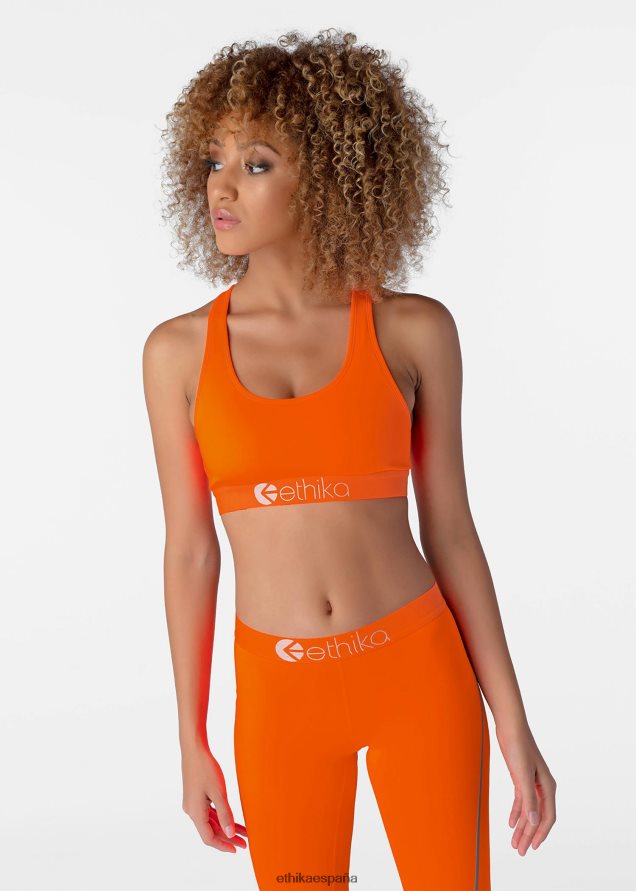 ropa mujer Ethika sujetador deportivo subzero performance - naranja neón FD68J1334