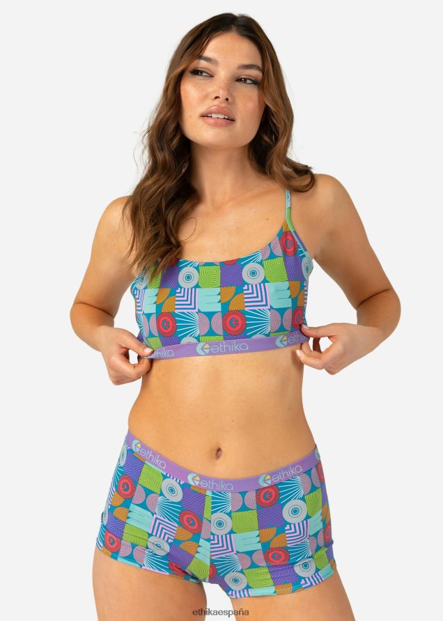 ropa mujer Ethika sujetador tipo jersey reunión abstracta FD68J1183