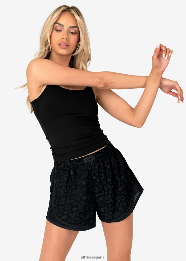 ropa mujer Ethika pantalón corto - leopardo negro FD68J1497
