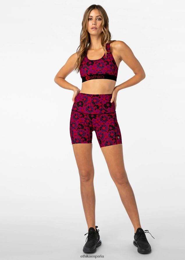 ropa mujer Ethika short ciclista neón floral - petite FD68J1508