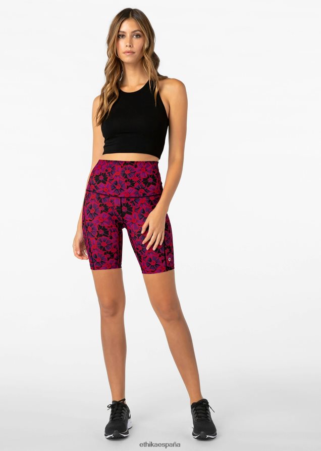 ropa mujer Ethika shorts ciclistas - floral neón FD68J1509
