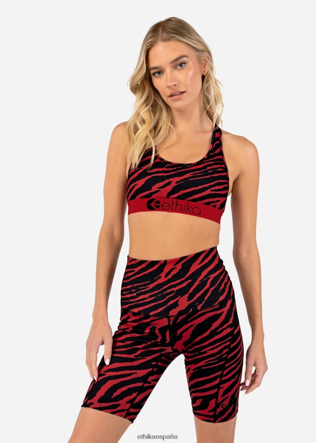 ropa mujer Ethika shorts ciclistas - tigre carmesí FD68J1505