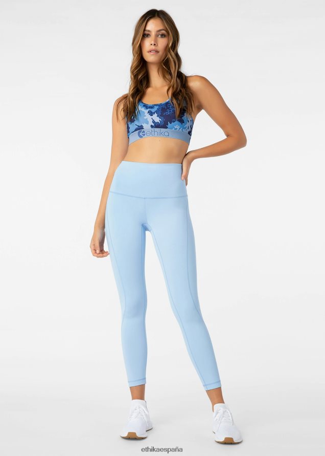 ropa mujer Ethika campana azul ajustada de cintura alta - petite 25" FD68J1453