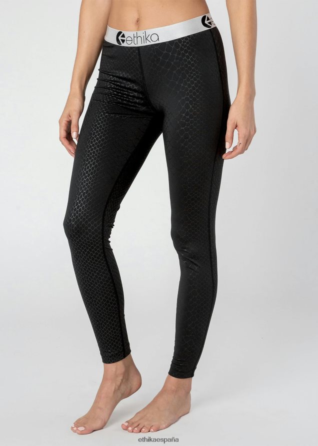 ropa mujer Ethika leggings estampado pitón - negro FD68J1439