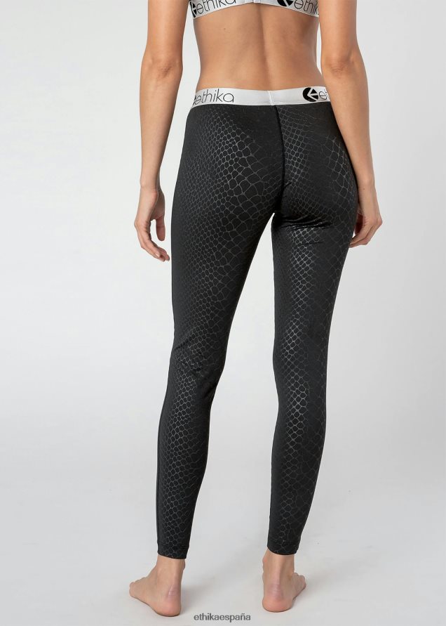 ropa mujer Ethika leggings estampado pitón - negro FD68J1439