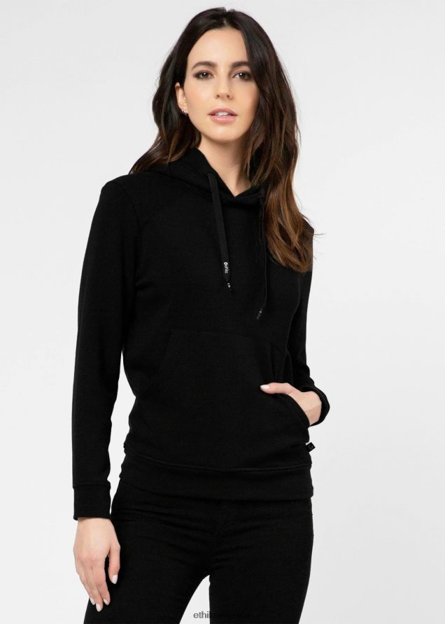 ropa mujer Ethika sudadera con capucha premium - negro FD68J1422