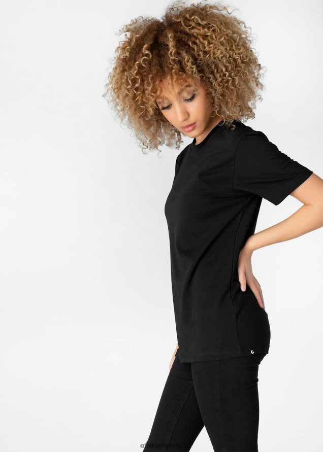 ropa mujer Ethika Camiseta ajustada de modal The Fitted Crew - Negro FD68J1409
