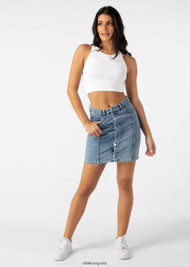 ropa mujer Ethika Camiseta corta sin mangas - blanco FD68J1392