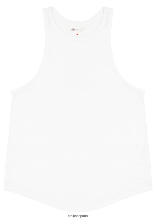 ropa mujer Ethika Camiseta sin mangas con cuello alto - blanco FD68J1394