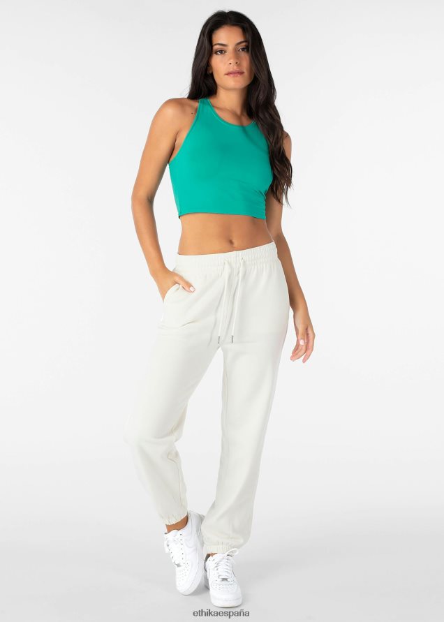 ropa mujer Ethika camiseta corta sin mangas - verde azulado FD68J1390