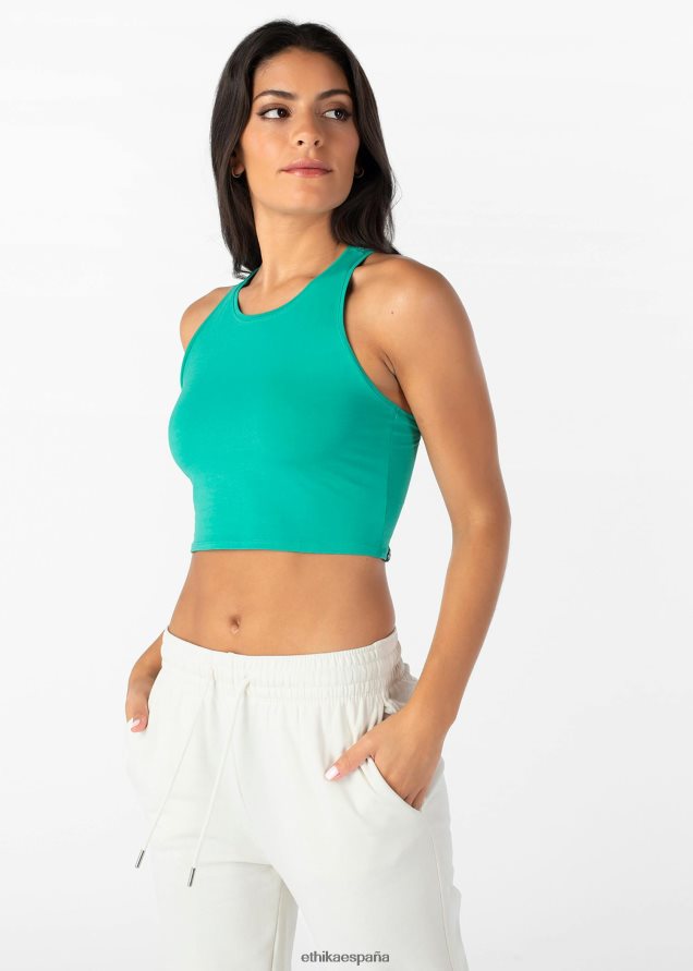 ropa mujer Ethika camiseta corta sin mangas - verde azulado FD68J1390