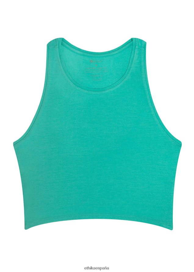 ropa mujer Ethika camiseta corta sin mangas - verde azulado FD68J1390