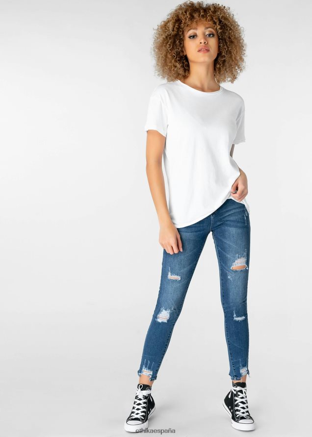 ropa mujer Ethika camiseta desgastada - blanca FD68J1408