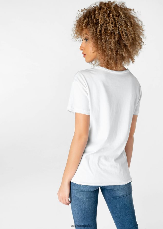 ropa mujer Ethika camiseta desgastada - blanca FD68J1408