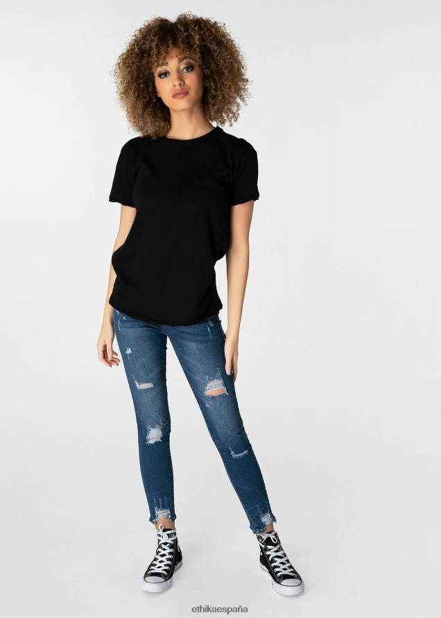 ropa mujer Ethika camiseta desgastada - negro FD68J1399