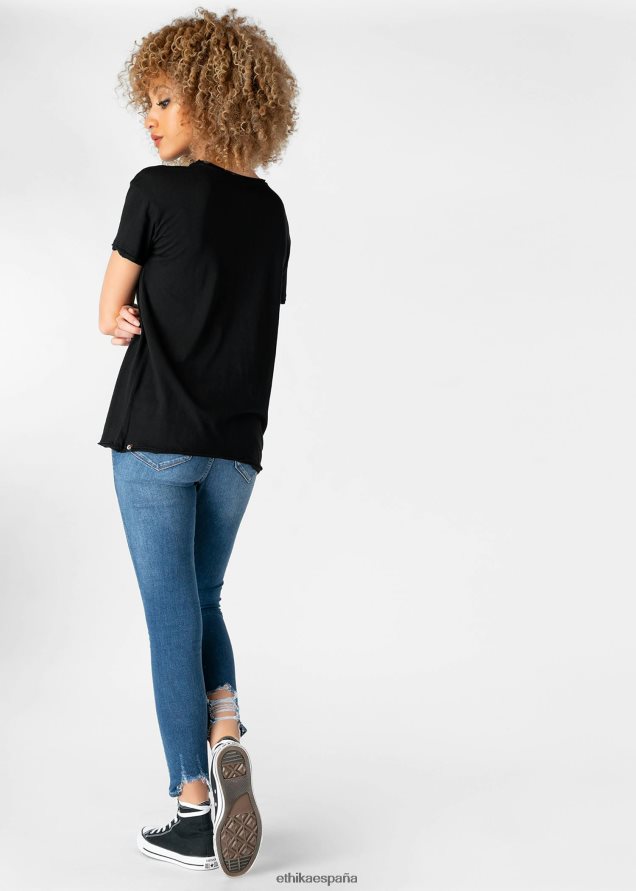 ropa mujer Ethika camiseta desgastada - negro FD68J1399