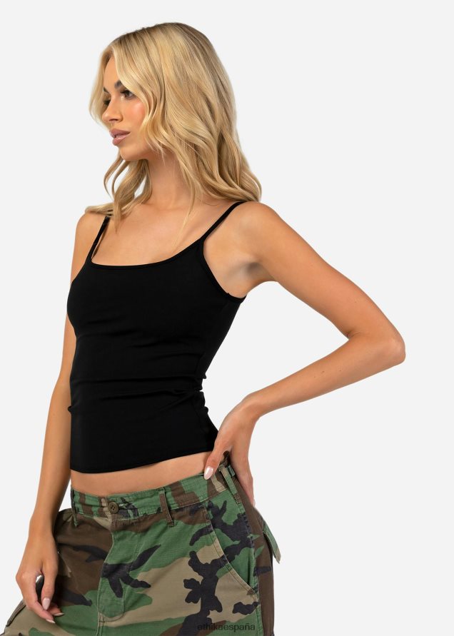ropa mujer Ethika contorno de camiseta sin mangas - negro FD68J1386