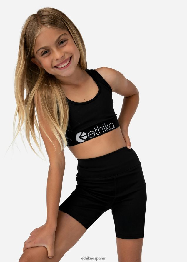 ropa chicas Ethika short ciclista jr short ciclista negro FD68J2054