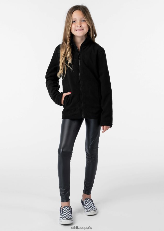 ropa chicas Ethika chaqueta micro polar negra FD68J2033