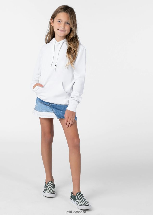 ropa chicas Ethika sudadera con capucha blanca FD68J2030