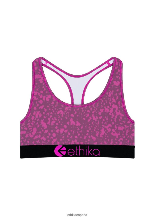 ropa chicas Ethika sujetador deportivo jr subzero performance fucsia splatter FD68J1936
