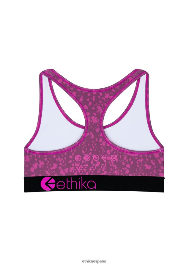 ropa chicas Ethika sujetador deportivo jr subzero performance fucsia splatter FD68J1936