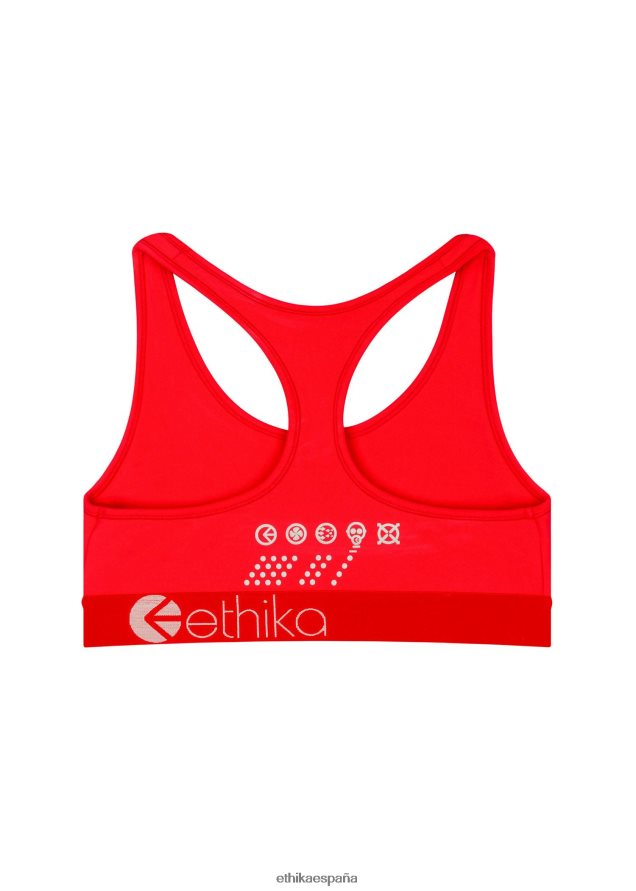 ropa chicas Ethika sujetador deportivo jr subzero performance rojo neón FD68J1945
