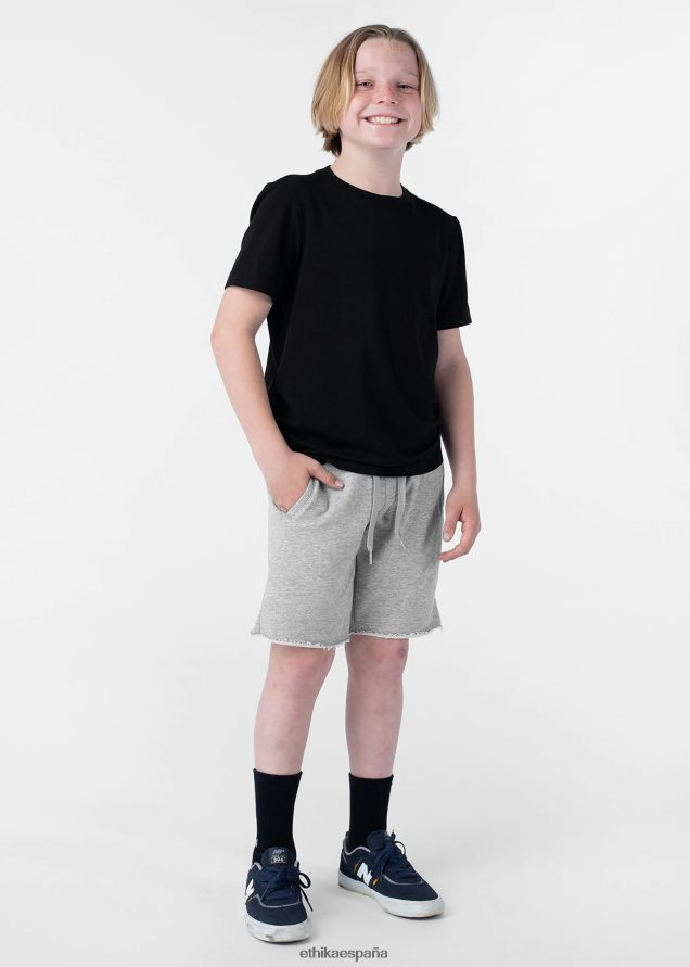 ropa Niños Ethika pantalón corto con borde crudo - jaspeado FD68J2052