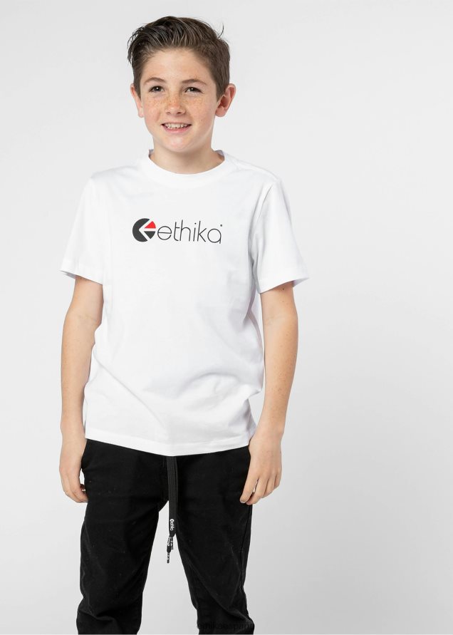 ropa Niños Ethika camiseta gráfica camiseta con logo blanco FD68J2011