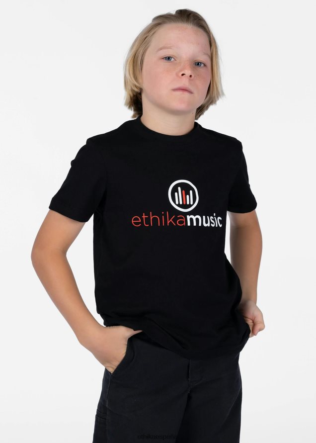 ropa Niños Ethika camiseta gráfica camiseta musical negra FD68J2009