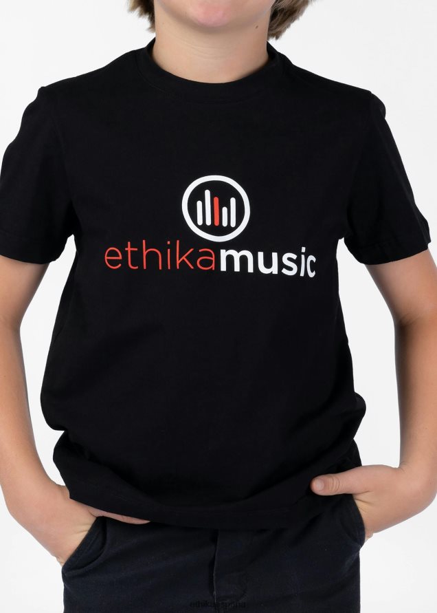 ropa Niños Ethika camiseta gráfica camiseta musical negra FD68J2009