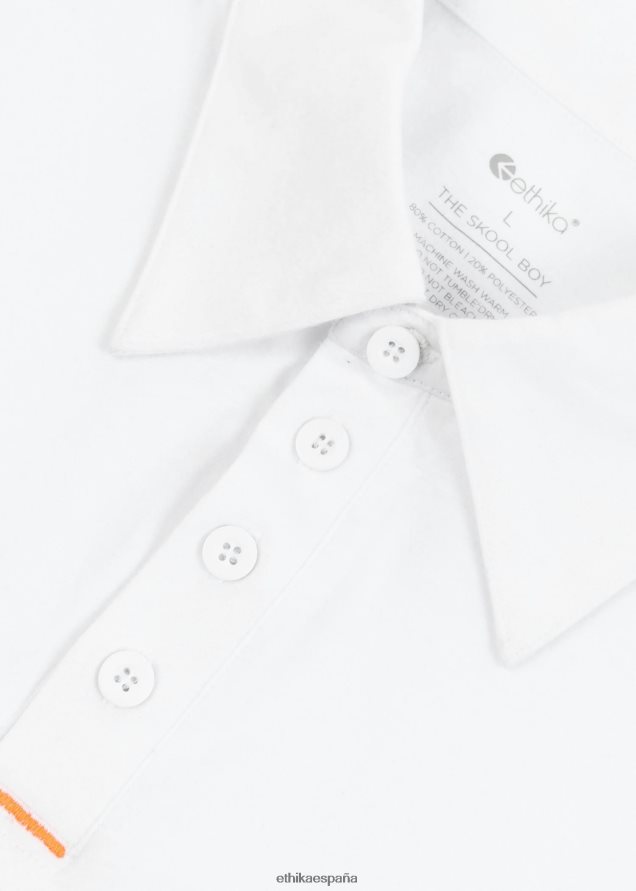 ropa Niños Ethika polo the skool boy - blanco FD68J533