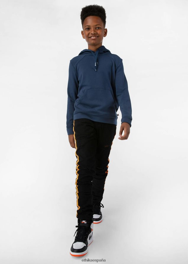 ropa Niños Ethika sudadera con capucha azul marino FD68J2021